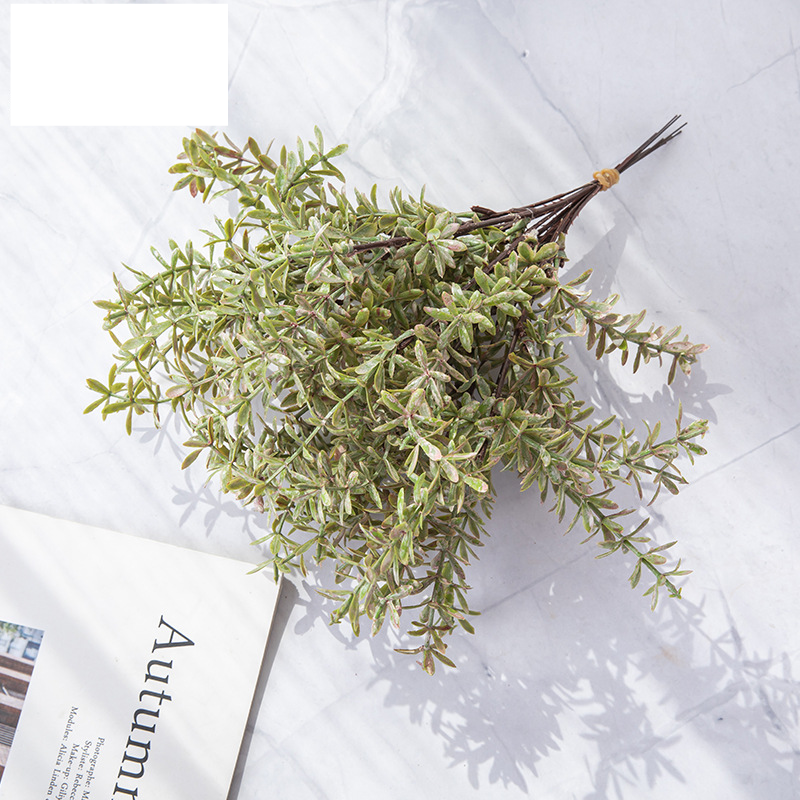 Handwerk Lakritze Blatt Bündel künstliche Blume Hersteller künstliche Blume grüne Pflanze Großhandel Hochzeit Dekoration INS Stil YC1099_voghion.com