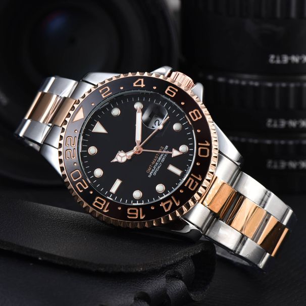 Herren Quarz Keramik Ring Trendy Herrenmode Uhr Stahlband Nachtlicht Wassergeist wasserdichte Uhr_voghion.com