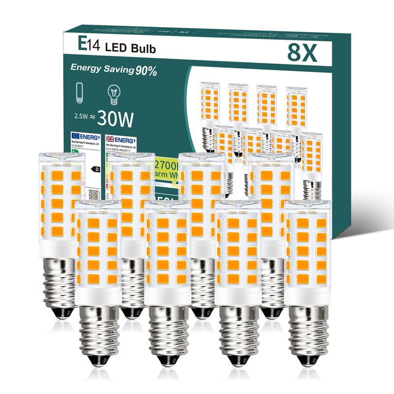 LED-Leuchtmittel 8ER E14 2700K Warmweiß 2,5 W_voghion.com