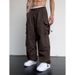 Schnelltrocknende Herren-Cargohosen – Hochtaillierte Fallschirmhosen mit weitem Bein für Freizeit- und Arbeitskleidungstrends_voghion.com
