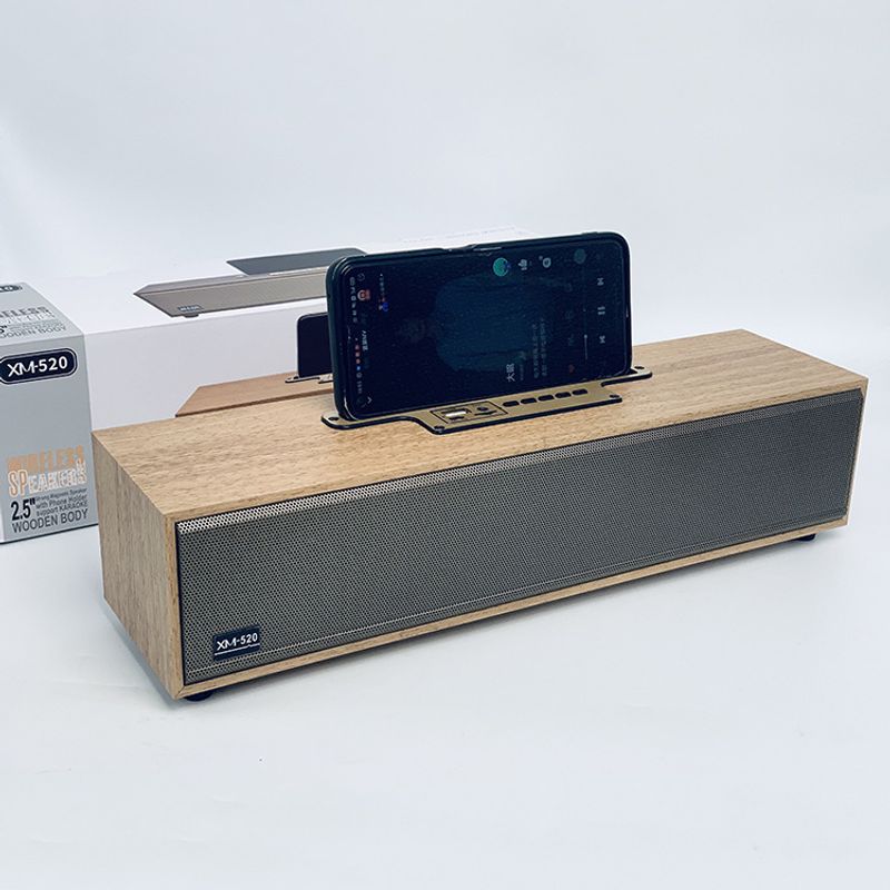 Escritorio largo de madera con altavoz Bluetooth, soporte para teléfono móvil, computadora de escritorio para juegos, graves tridimensionales para el hogar_voghion.com