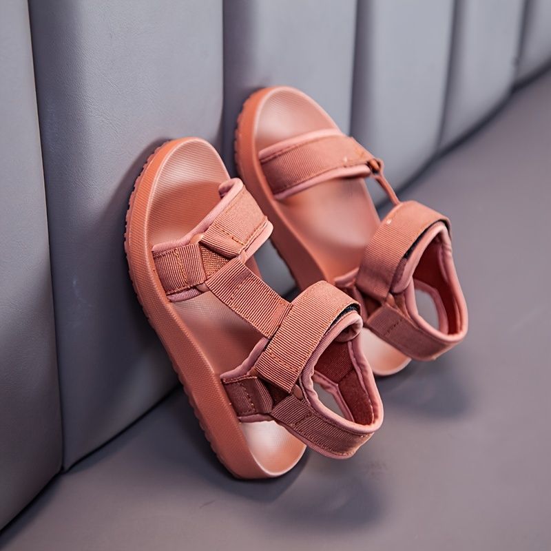 Trendy Coole einfarbige Sandalen mit offener Spitze für Jungen, atmungsaktive, verschleißfeste Sandalen für den Urlaub am Strand_voghion.com