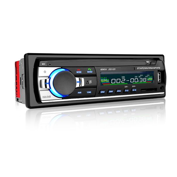 Car Stereo Audio Car Radio Player MP3 Radio with AUX-IN SD USB DC 12V USB MP3 MMC WMA FLAC Bluetooth_voghion.com