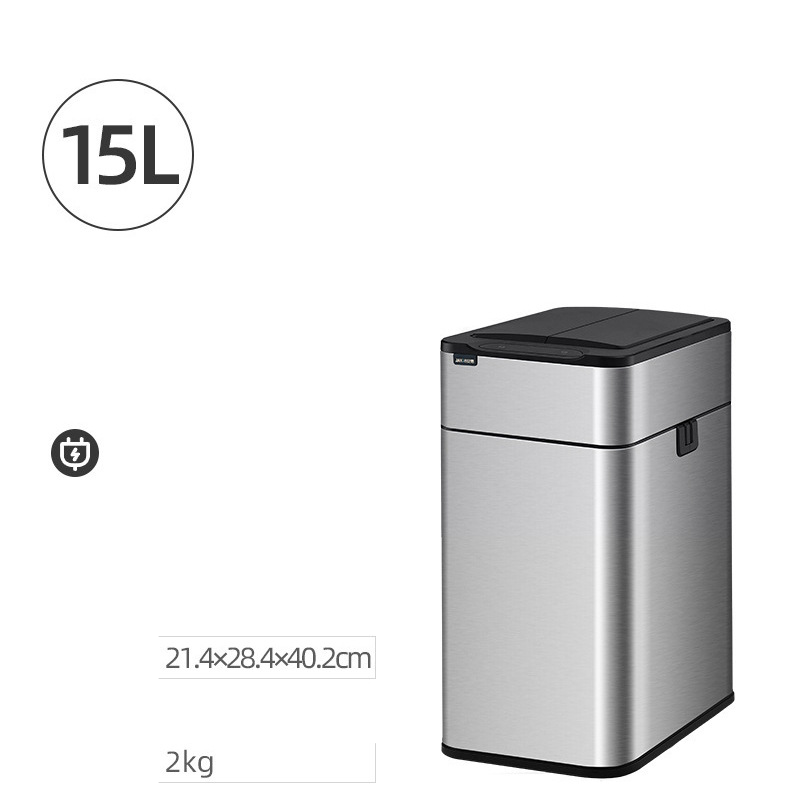 Haushaltslicht Luxus Smart Induktion Mülleimer Küche Wohnzimmer Schlafzimmer Große Kapazität Deodorant Kreative Smart Mülleimer_voghion.com