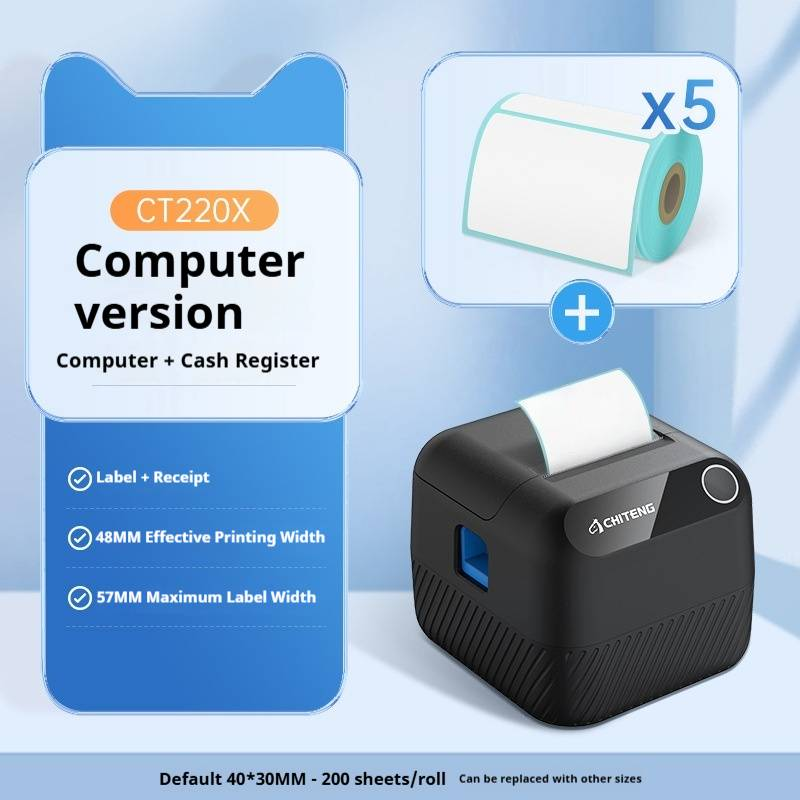 CT221B Portable Thermal Label Printer With Bluetooth - Compact, High-Speed Label Maker For Home & Business (Compatible With IOS & Android)​_voghion.com