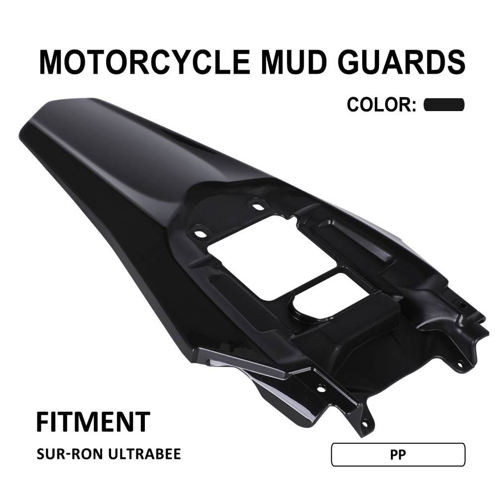 Parafango posteriore per moto da cross - Parafango in PP resistente per modifiche a moto fuoristrada - Modello S-20-JF nero_voghion.com