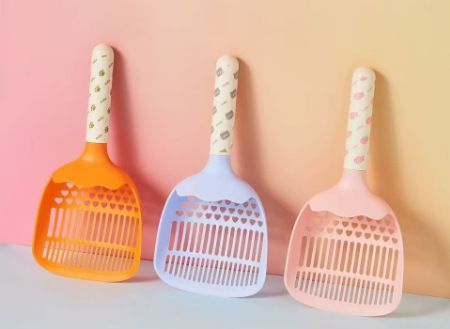 Toilettes semi-fermées à emporter de grande taille, bac à excréments anti-éclaboussures extra large, avec pelle à litière pour chat incluse_voghion.com