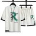 Men's Clothing Men's Summer New Men's Loose Large Size Printed Short Sleeved Suits Fashionable And Casual Two Piece_voghion.com