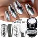 Nail Glue Canned High Gloss Metallic Painted Glue Silver Nail Polish Hook Edge Super Flash Mirror Silver_voghion.com