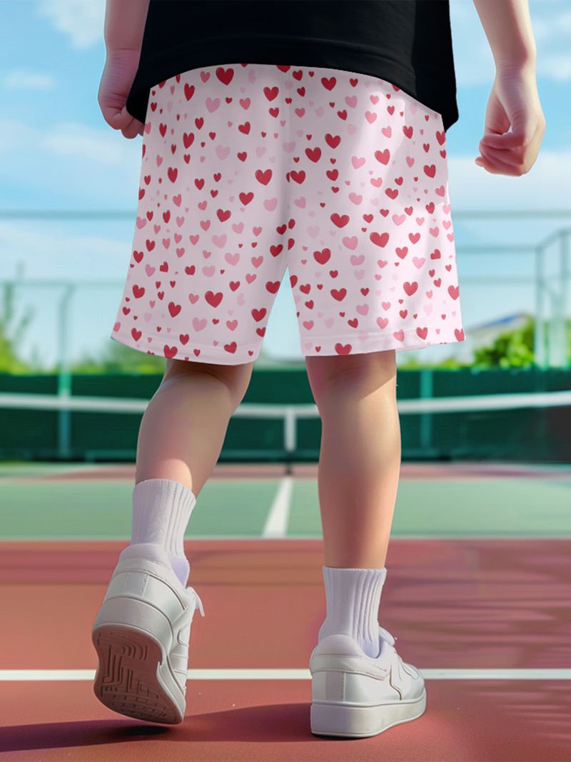 Unbeatable Quality Unbeatable Quality Men's Oversized Loose Running Sports Basketball With Heart-shaped Printed Hawaiian Beach Shorts_voghion.com