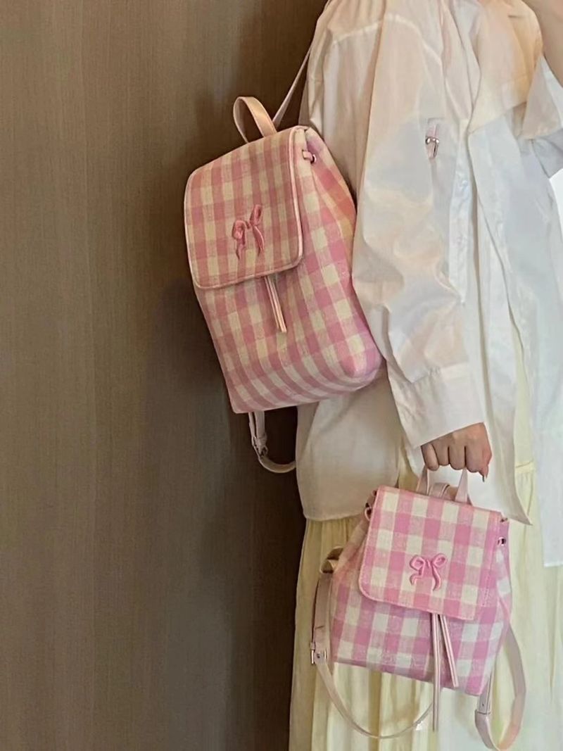 Women's Backpack College-style Patterned Backpack, Women's Casual Design Bow Backpack, High-end Handbag_voghion.com