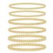 Set di braccialetti elastici con perline in oro da 4/5/6 mm, molto venduti_voghion.com