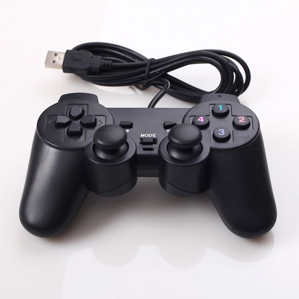 Adequado para PC, controle de jogo de computador PS2 em formato de jogador único, 208 USB com fio, gamepad_voghion.com