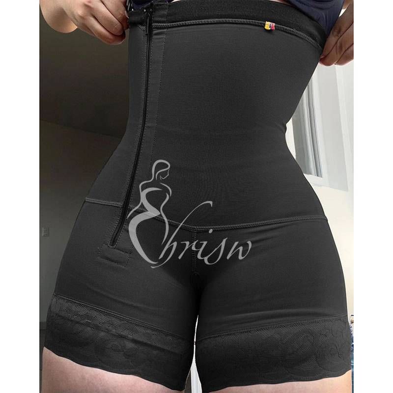 Kvinders undertøj med sidelynlås, shapewear, maveopstrammer, højkompression, taljetræner_voghion.com