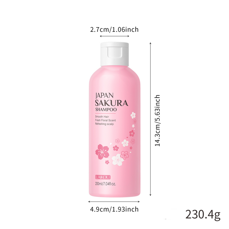 Scrubs & Bodys Treatments Laico Sakura Shampoo 200ml Cleans Hair, Softens And Leaves Fragrance_voghion.com