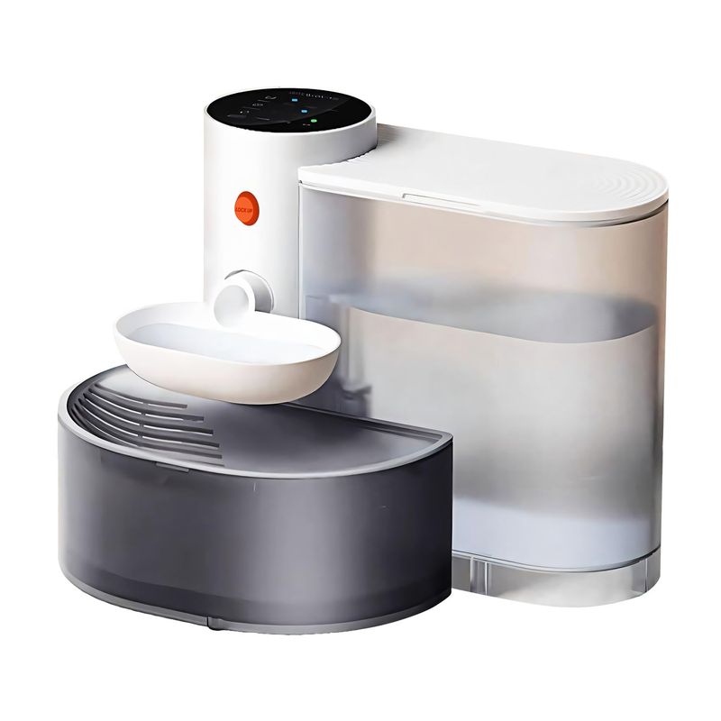 Fontaine à eau intelligente pour animaux de compagnie, fontaine à eau automatique pour chat 3 L/100 oz, distributeur d'eau rechargeable et sans filtre pour chien_voghion.com