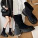 35-42 Large Size Martin Women's Autumn And Winter British Thick Sole Heightening Heel Elastic Retro Slim Short Boots_voghion.com