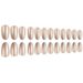 Almond Shaped Solid Color Wearing Armor Aurora Silver False Long Nail Plate Press On Nails_voghion.com