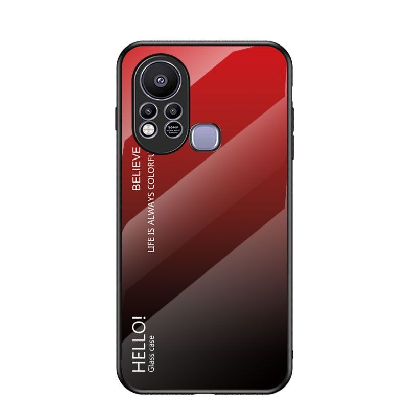 Infinix – coque arrière en verre trempé résistant aux chocs, fine, tendance, 11S, Note 10 Pro_voghion.com