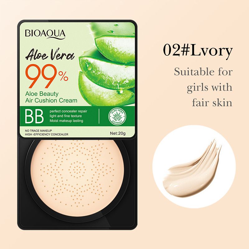 BIOAOUA Aloe Beautifying bb Cream Powder Free Isolation Foundation Cream Concealer Mushroom Air Cushion_voghion.com