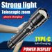 Magnetic Attraction Digital Display P50 Telescopic Zoom High-power Strong Light Flashlight 117_voghion.com