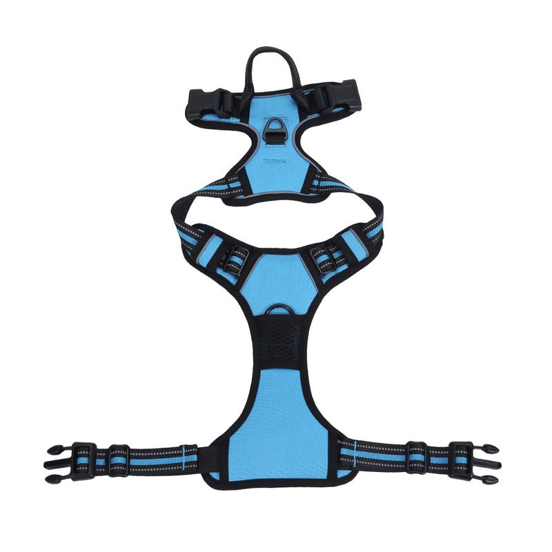 Dog Collars & Leads Explosion proof small, dog chest harness traction breathable reflective harness vest pet chest and back adjustable_voghion.com