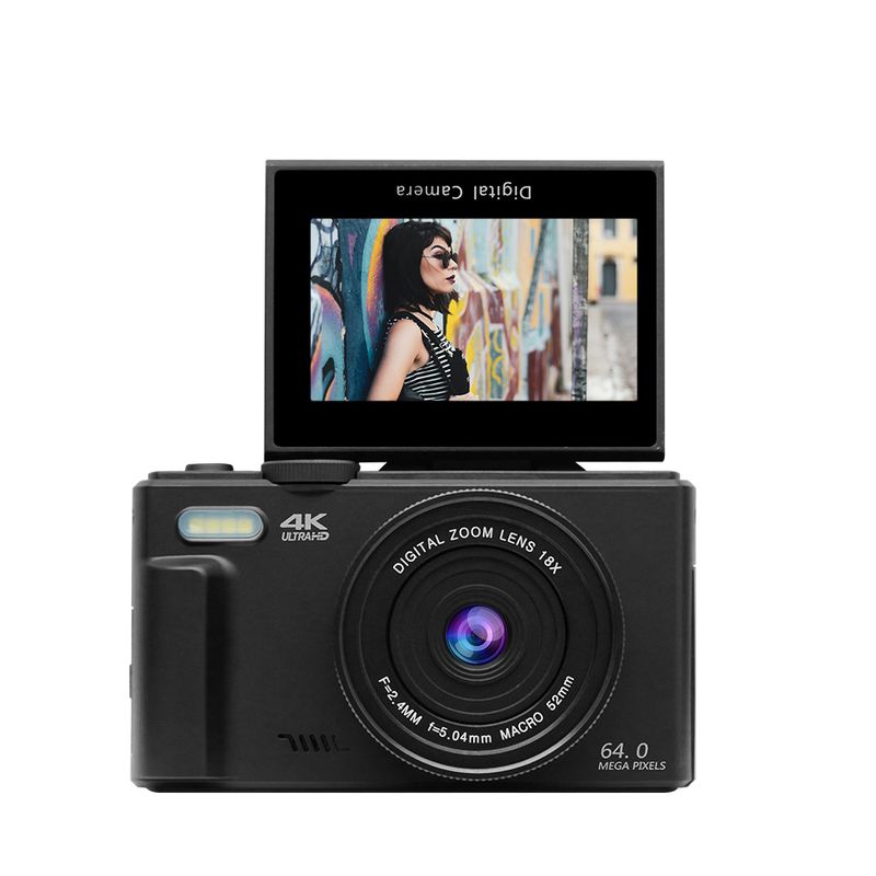 4K 60FPS Ultra High Definition 64 Million Pixels, Equipped Autofocus For Shooting. DSLR Camera With 18x Digital Zoom And_voghion.com
