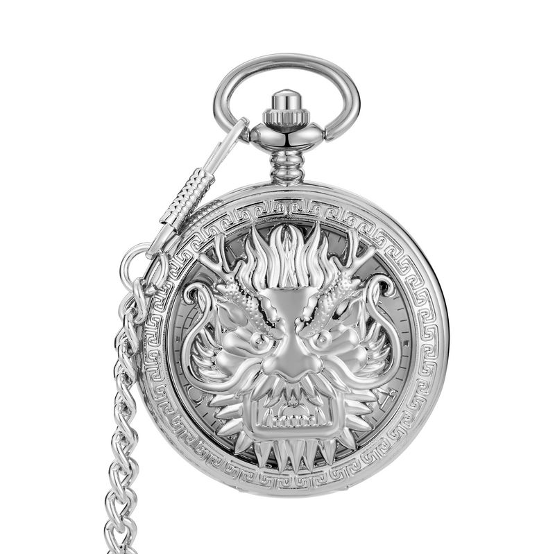 New Kirin Flip Cover Semi-Automatic Mechanical Roman Numeral Pocket Watch_voghion.com
