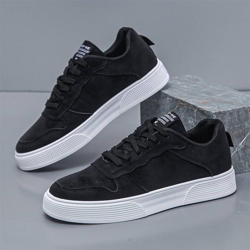 2025 Fashion Sneakers Skateboarding Shoes Men's Artificial PU Low Top Lace-Up Soft Sole Non-Slip Wear-Resistant Running Shoes 39-47_voghion.com