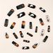 24Pcs Halloween Nails - Black Series Medium Rectangle Fake Nails With Spider Web, Pumpkin & Bat Print - Women's Halloween Nail Art & Party Decoration_voghion.com