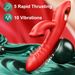 Vibratore a spinta, giocattoli sessuali per adulti, vibratori per punto G 4 in 1, stimolatore clitorideo e lingua, giocattolo sessuale rosa, dildo con 10 vibrazioni e 5 spinte_voghion.com