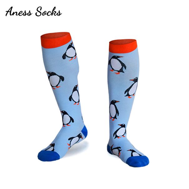 Tryckstrumpor för män och kvinnor, utomhussporter, cykling, hopprep, löparstrumpor, långa elastiska strumpor_voghion.com