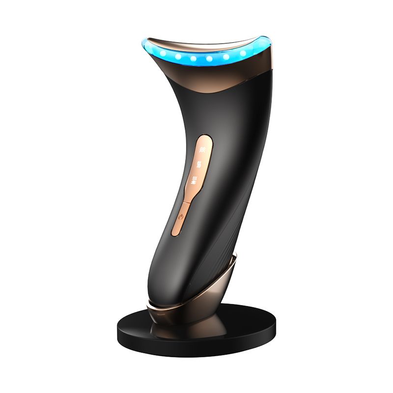 Dispositivo de beleza para pescoço, massageador de vibração, ferramenta de escultura facial 3 em 1, massageador facial para queixo duplo, instrumento preto para pescoço e rosto_voghion.com
