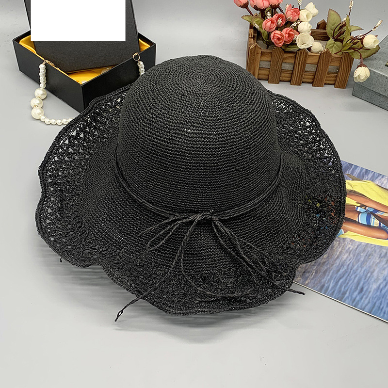 Recommended pure handmade filament crochet hat, high-end monofilament hat, women's summer seaside beach foldable straw hat_voghion.com
