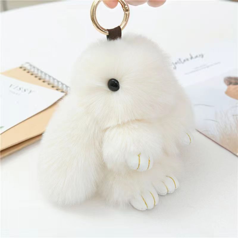 Lindo colgante de conejo, colgante para bolso, lindo colgante de peluche para llavero de coche_voghion.com