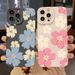 Summer Blue Large Flower Phone Case For iPhone 16 14 15 13 12 11 Pro Max X XR XS 7 8 Plus SE 2020 Shockproof Silicone Soft Cover_voghion.com