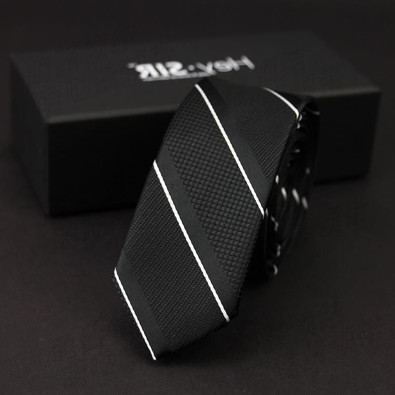 Tagliato per Mn Koran Styl Studnt Stretto Casual Vrsatil 5CM Nero e Bianco Striscia Trndy Mn's Professionale Piccolo_voghion.com