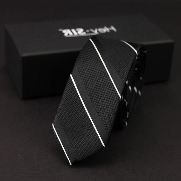 Tagliato per Mn Koran Styl Studnt Stretto Casual Vrsatil 5CM Nero e Bianco Striscia Trndy Mn's Professionale Piccolo_voghion.com