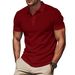 Men's Clothing Lapel Solid Color Short Sleeved Polo Shirt_voghion.com