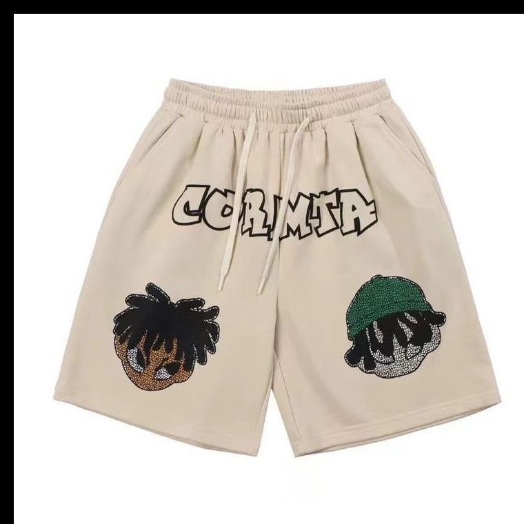 Herrenbekleidung Print Hip Hop Sport Shorts Herren Sommer Dünne Ins Trendy Gerade Lose Shorts_voghion.com
