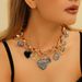 Exaggerated Punk Alloy Heart Luxury Women's Necklace_voghion.com