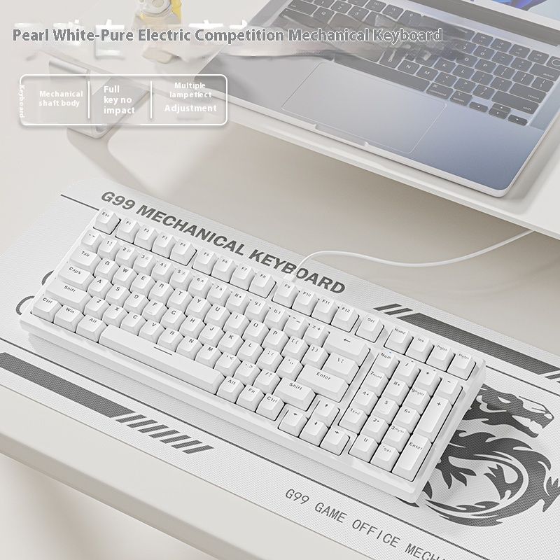 Pimestav G99 kolmas proovieksam traadita Bluetooth sinine punane telg kontor E-spordi mäng lauaarvuti sülearvuti mehaaniline_voghion.com