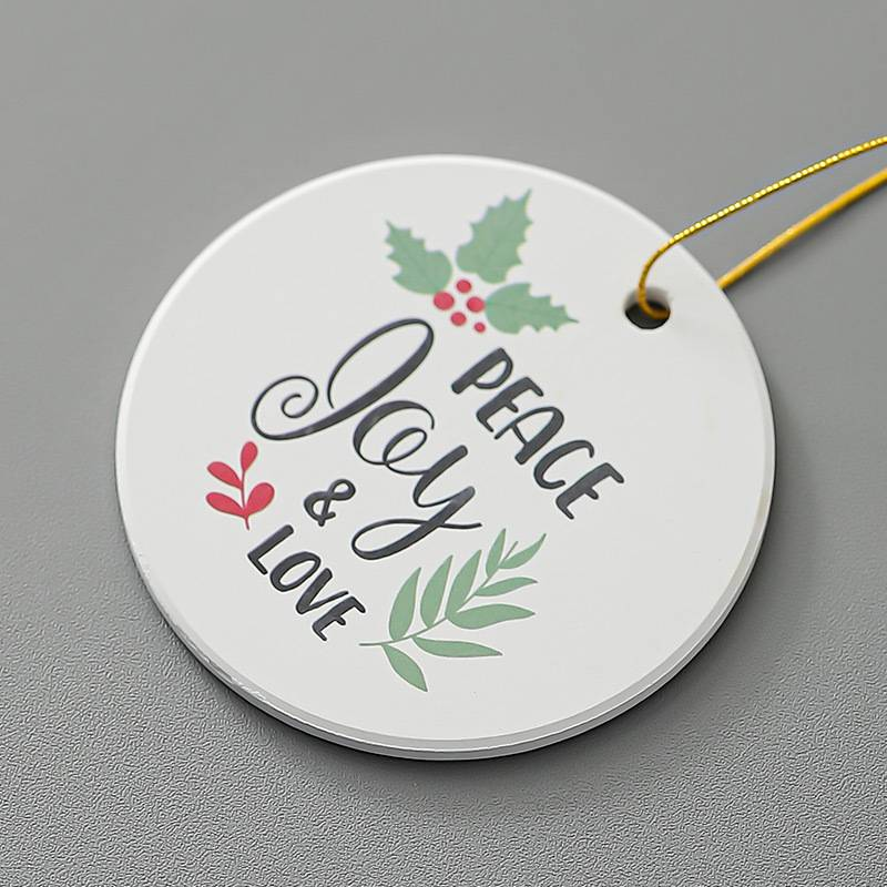 Ceramic Coasters Set - Absorbent Square & Round Printed Drink Coasters With Christmas Tree Ornament, Decorative Tableware For Home & Party (6-Pack)​​_voghion.com