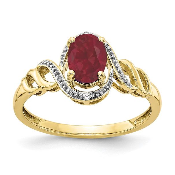 10K Ruby And Diamond Ring_voghion.com
