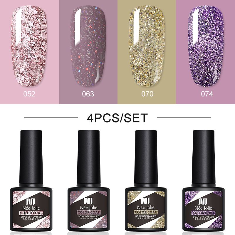 Nee Jolie 80-Color UV Gel Nail Polish Set - Professional Salon Quality, Multiple Sets Available For DIY Manicure_voghion.com