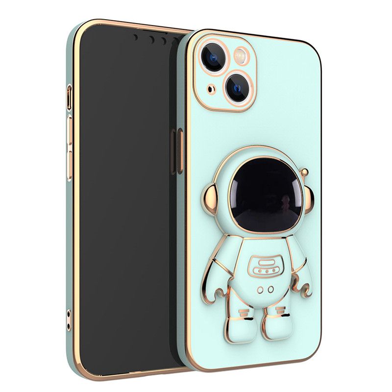 Étui de téléphone pour Xiaomi Mi Poco M3 Plating Astronaut Fold, support de téléphone souple en TPU sur POCO X3 NFC Pro F3GT X 3 2 4 M4 P_voghion.com