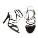 New Strappy Cross Strip High Heels Plus Size Strappy Open Toe One-line Buckle Sandals_voghion.com