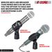 5 Core Desk Microphone Stand Black • Adjustable Height Extendable Boom Arm • Table Mic Holder w Round Base Anti Slip Pad • Universal Mic Clip and 3/8'_voghion.com