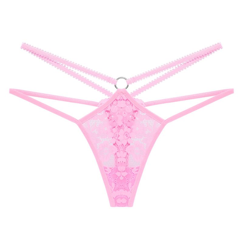 Damen-Spitzen-String mit dünnen Trägern, sexy, atmungsaktiv, bequem, niedrig taillierte Unterwäsche für Frauen_voghion.com