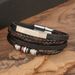 Grenzüberschreitendes europäisches und amerikanisches neues Originaldesign Herrenarmband aus Leder, handgewebt, Legierung, Magnetschnalle, Armband, Schmuck_voghion.com